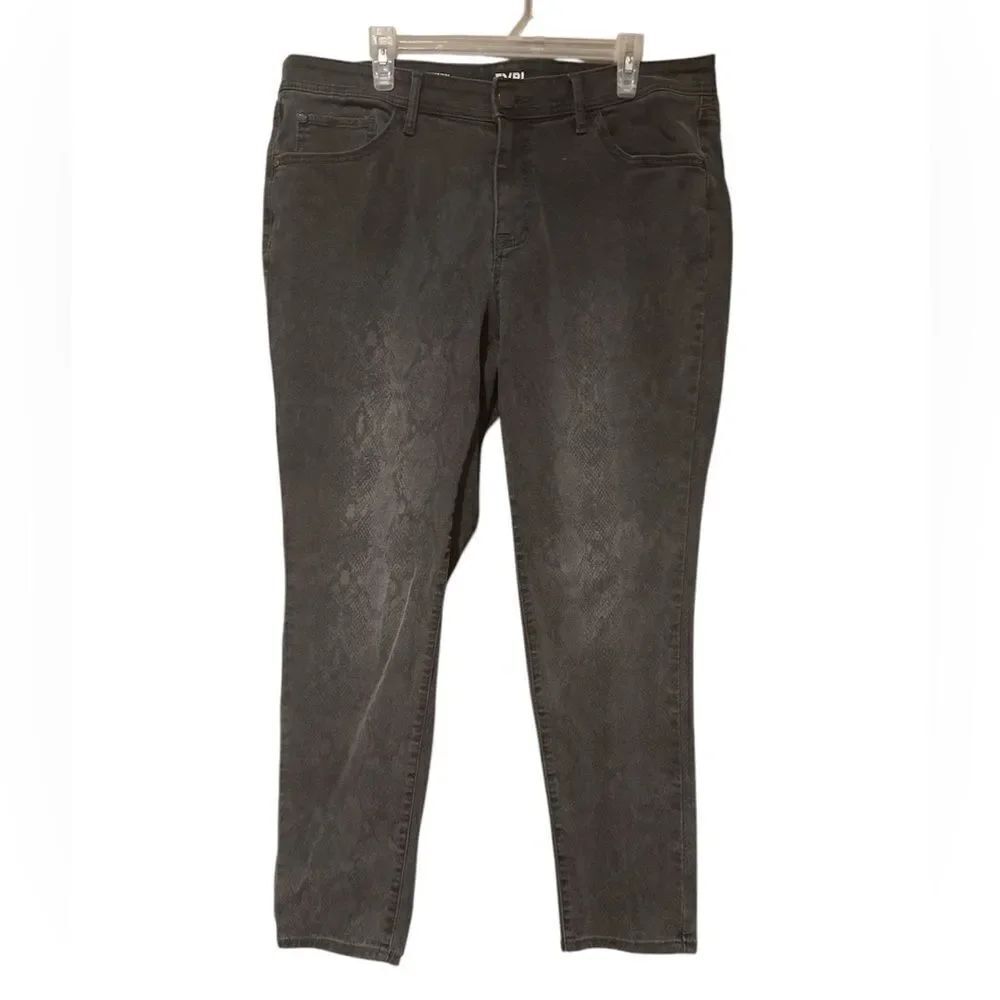 Evri Plus Size Snakeskin Print Jeans Size 16 Skinny